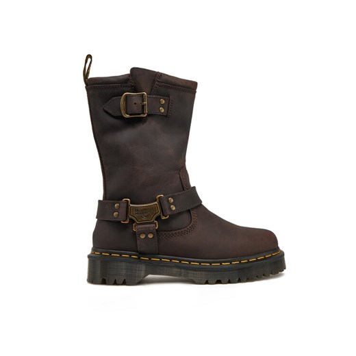 Botki Dr. Martens Anistone Tall Leather Biker31901201 Brązowy ze sklepu eobuwie.pl w kategorii Botki - zdjęcie 182078197