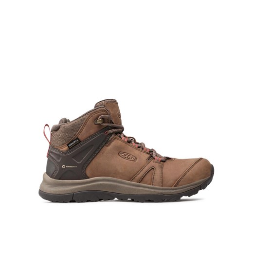 Trekkingi Keen Terradora II Leather Mid Wp 1023728 Brązowy ze sklepu eobuwie.pl w kategorii Buty trekkingowe damskie - zdjęcie 182078329