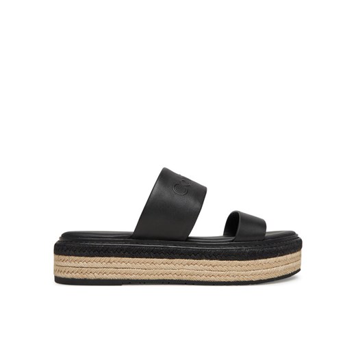 Espadryle Calvin Klein Flatform Wedge Slide - He HW0HW02374 Czarny ze sklepu eobuwie.pl w kategorii Espadryle damskie - zdjęcie 182078418