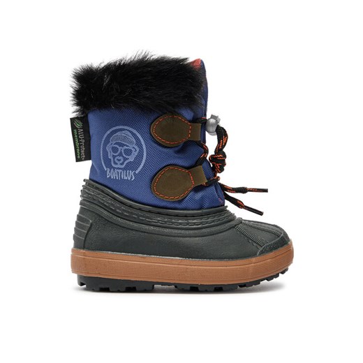 Śniegowce Boatilus Nippy 02 Sint. Leather Boot NN02 VAR.43PR Zielony ze sklepu eobuwie.pl w kategorii Buty zimowe dziecięce - zdjęcie 182078489
