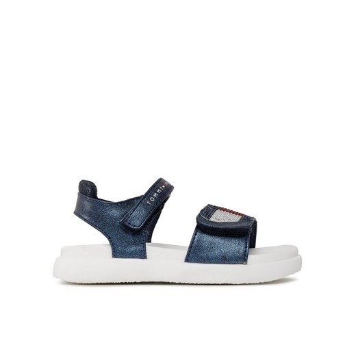 Sandały Tommy Hilfiger Strass Heart Velcro Sandal T1A2-32752-1367 S Granatowy ze sklepu eobuwie.pl w kategorii Sandały dziecięce - zdjęcie 182078706