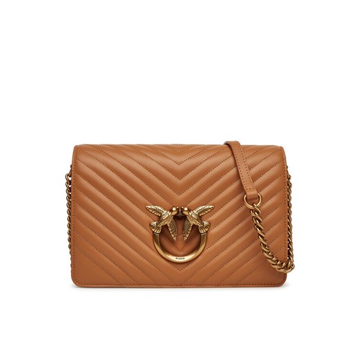Torebka PINKO Love Click Classic PE 25 PLTT 100063 A0GK Brązowy ze sklepu eobuwie.pl w kategorii Listonoszki - zdjęcie 182078925