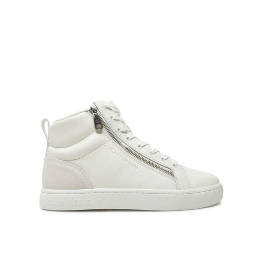 Sneakersy Calvin Klein Jeans Classic Cupsole Zip Mid In YM0YM01156 Biały ze sklepu eobuwie.pl w kategorii Buty sportowe męskie - zdjęcie 182078967