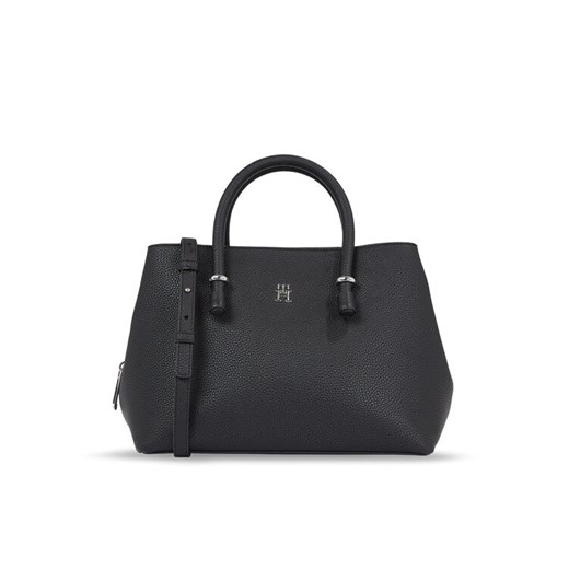Torebka Tommy Hilfiger Th Emblem Satchel AW0AW15224 Czarny Tommy Hilfiger 00 eobuwie.pl