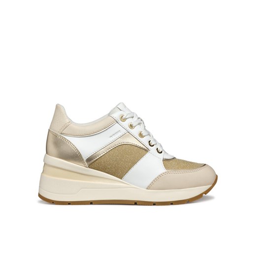 Sneakersy Geox D Zosma D558LA 085LY C1327 Złoty ze sklepu eobuwie.pl w kategorii Buty sportowe damskie - zdjęcie 182079138