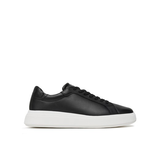 Sneakersy Calvin Klein Low Top Lace Up Lth HM0HM01016 Czarny ze sklepu eobuwie.pl w kategorii Buty sportowe męskie - zdjęcie 182079279