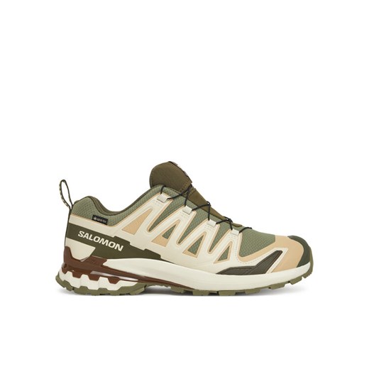 Buty do biegania Salomon Xa Pro 3D V9 Gore-Tex L47820200 Zielony ze sklepu eobuwie.pl w kategorii Buty sportowe męskie - zdjęcie 182079526