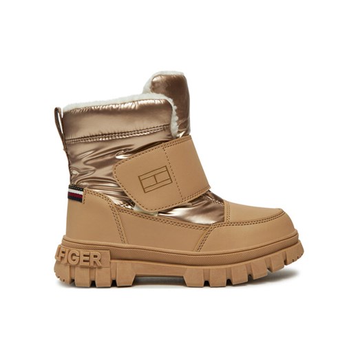 Śniegowce Tommy Hilfiger Fur Boot T1A5-33605-1695 S Beżowy ze sklepu eobuwie.pl w kategorii Buty zimowe dziecięce - zdjęcie 182079619