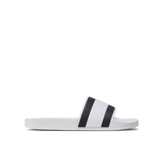 Klapki Tommy Hilfiger Rubber Th Flag Pool FM0FM04236 Biały ze sklepu eobuwie.pl w kategorii Klapki męskie - zdjęcie 182079628