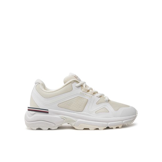 Sneakersy Tommy Hilfiger Womens Trail Runner FW0FW08202 Écru ze sklepu eobuwie.pl w kategorii Buty sportowe damskie - zdjęcie 182079725