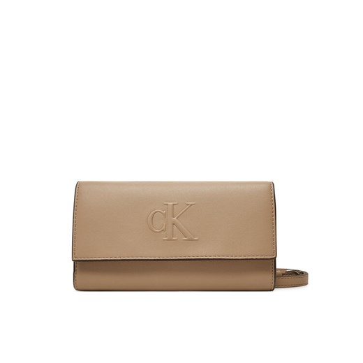Torebka Calvin Klein Jeans LV04K1006G Beżowy ze sklepu eobuwie.pl w kategorii Listonoszki - zdjęcie 182079786