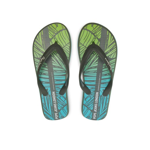Japonki Pepe Jeans Whale Palm PMS70153 Khaki ze sklepu eobuwie.pl w kategorii Klapki męskie - zdjęcie 182080525
