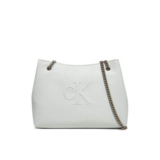 Torebka Calvin Klein Jeans Sculpted Chain Shoulder Bag LV04K3163G Szary ze sklepu eobuwie.pl w kategorii Torebki damskie - zdjęcie 182080577