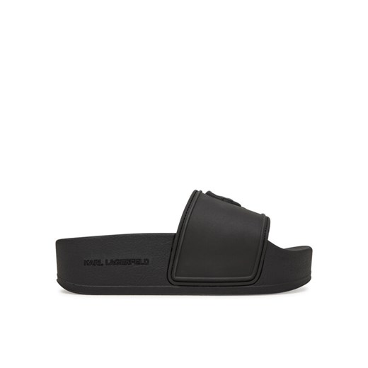 Klapki KARL LAGERFELD Kondo Maxi KL80819M Czarny ze sklepu eobuwie.pl w kategorii Klapki damskie - zdjęcie 182080668