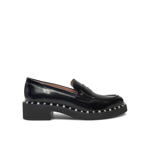 Lordsy Stuart Weitzman Reverie Loafer SK032 Czarny ze sklepu eobuwie.pl w kategorii Lordsy damskie - zdjęcie 182080777