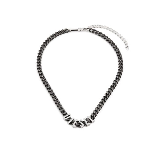 Naszyjnik Diesel Font Chain DX1487060 Czarny ze sklepu eobuwie.pl w kategorii Naszyjniki - zdjęcie 182081337