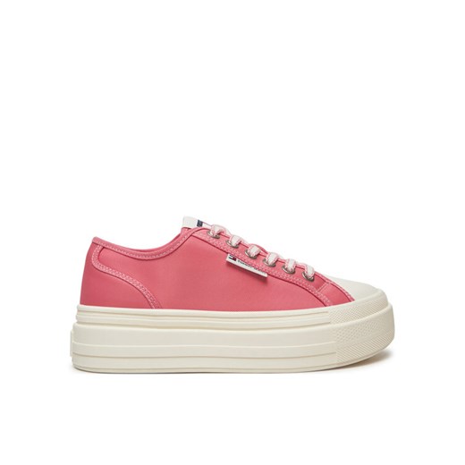 Trampki Tommy Jeans Foxing EN0EN02713 Różowy ze sklepu eobuwie.pl w kategorii Trampki damskie - zdjęcie 182081385