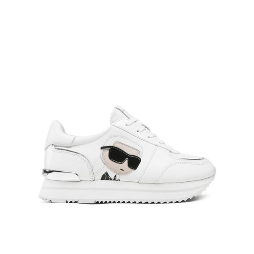 Sneakersy KARL LAGERFELD KL61930N Biały ze sklepu eobuwie.pl w kategorii Buty sportowe damskie - zdjęcie 182081439