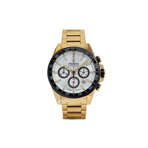 Zegarek Festina Timeless Chronograph 20634/1 Złoty ze sklepu eobuwie.pl w kategorii Zegarki - zdjęcie 182081605