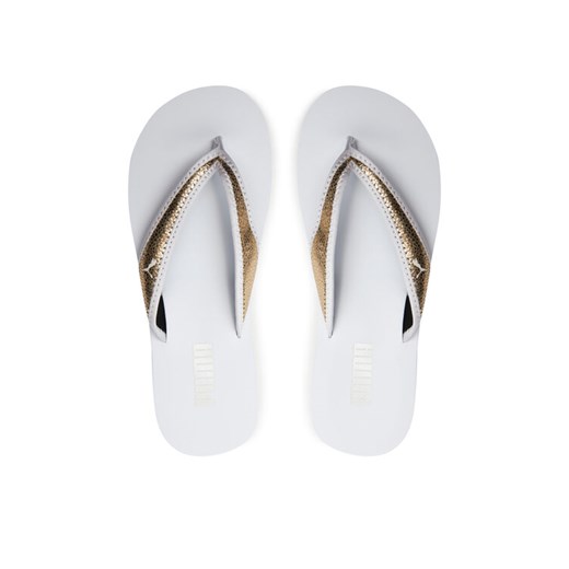 Japonki Puma Sandy Flip Metallic Shine 700511-01 Biały ze sklepu eobuwie.pl w kategorii Klapki damskie - zdjęcie 182081669