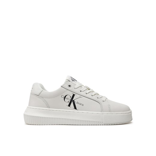 Sneakersy Calvin Klein Jeans Chunky Cupsole Laceup Mon Lth Wn YW0YW00823 Biały ze sklepu eobuwie.pl w kategorii Buty sportowe damskie - zdjęcie 182081875