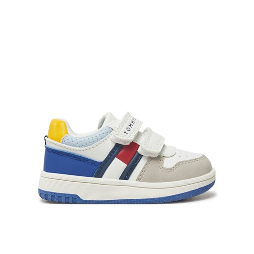 Sneakersy Tommy Hilfiger Flag Low Cut Velcro Sneaker T1X9-33844-1269 M Biały ze sklepu eobuwie.pl w kategorii Buty sportowe dziecięce - zdjęcie 182081919
