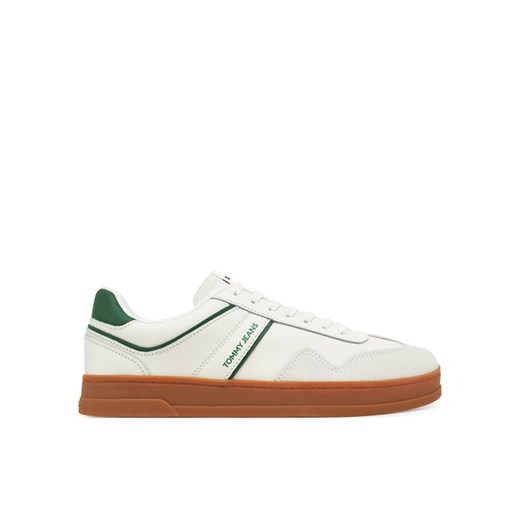 Sneakersy Tommy Jeans The Greenwich Leather EM0EM01571 Écru ze sklepu eobuwie.pl w kategorii Buty sportowe męskie - zdjęcie 182081949