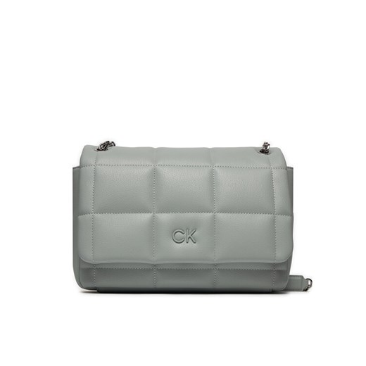 Torebka Calvin Klein Square Quilt Conv Shoulder Bag K60K612332 Szary ze sklepu eobuwie.pl w kategorii Listonoszki - zdjęcie 182081959
