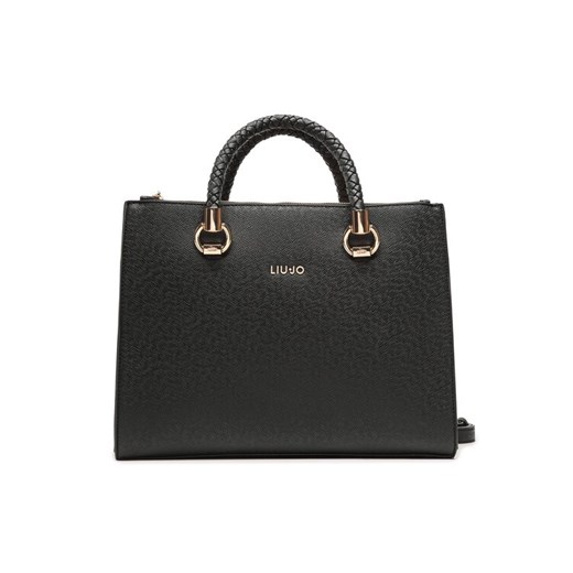 Torebka Liu Jo M Satchel Double AXX010 E0087 Czarny ze sklepu eobuwie.pl w kategorii Torby Shopper bag - zdjęcie 182082129