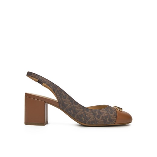 Sandały Michael Kors Perla Flex Toe Cap Pump 40R5PLMP1B Brązowy ze sklepu eobuwie.pl w kategorii Czółenka - zdjęcie 182082549