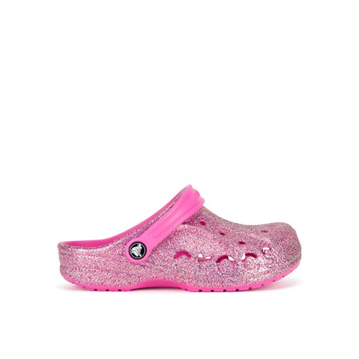 Klapki Crocs BAYA GLITTER CLOG K 207015-7AA Różowy ze sklepu eobuwie.pl w kategorii Klapki dziecięce - zdjęcie 182082566