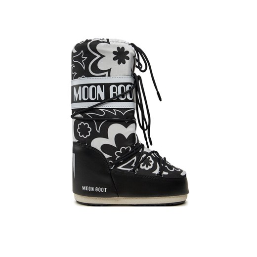 Śniegowce Moon Boot Mb Icon Flower 80D1402940 Czarny ze sklepu eobuwie.pl w kategorii Śniegowce damskie - zdjęcie 182082576