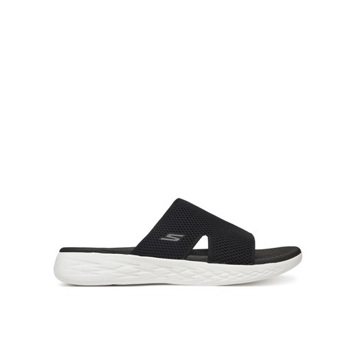 Klapki Skechers On-The-Go 600-Oceanside 140003/BKW Czarny ze sklepu eobuwie.pl w kategorii Klapki damskie - zdjęcie 182082588