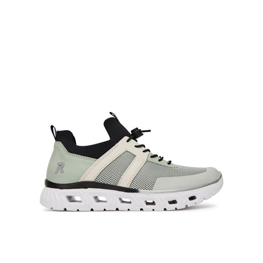 Sneakersy Rieker M6061-52 Zielony ze sklepu eobuwie.pl w kategorii Buty sportowe damskie - zdjęcie 182082589