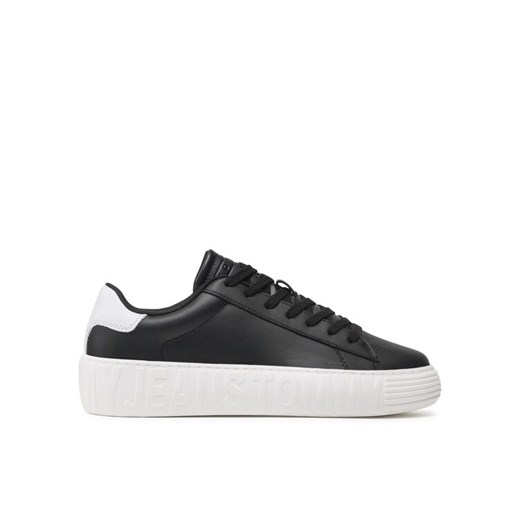 Sneakersy Tommy Jeans Leather Outsole EM0EM01159 Czarny Tommy Jeans 44 eobuwie.pl