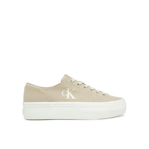 Tenisówki Calvin Klein Jeans Vulc Flatform Low Cv Mg YW0YW01763 Beżowy 39 eobuwie.pl