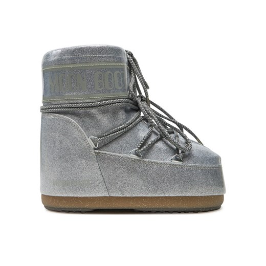 Śniegowce Moon Boot Icon Low Glitter 80D1409440 Srebrny ze sklepu eobuwie.pl w kategorii Śniegowce damskie - zdjęcie 182083226