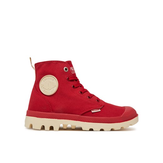 Trapery Palladium Pampa Duo Chrome 74470-656-M Czerwony ze sklepu eobuwie.pl w kategorii Workery damskie - zdjęcie 182083277