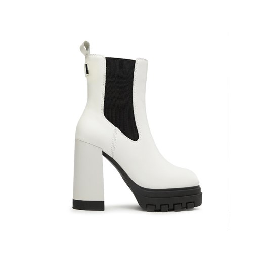 Botki Tommy Jeans Tjw High Heel Chelsea EN0EN02306 Biały ze sklepu eobuwie.pl w kategorii Botki - zdjęcie 182083317