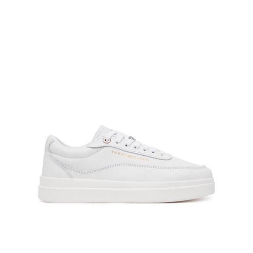 Sneakersy Tommy Hilfiger Modern Court Sneaker Lthr FW0FW08800 Biały ze sklepu eobuwie.pl w kategorii Buty sportowe damskie - zdjęcie 182083329