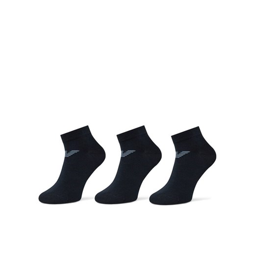 Zestaw 3 par niskich skarpet męskich Emporio Armani EM000550 AF12271 MB153 Granatowy ze sklepu eobuwie.pl w kategorii Skarpetki męskie - zdjęcie 182083445