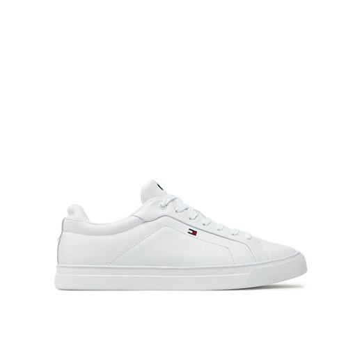 Sneakersy Tommy Hilfiger Icon Court Lth Flag Ess FM0FM05317 Biały ze sklepu eobuwie.pl w kategorii Buty sportowe męskie - zdjęcie 182083689