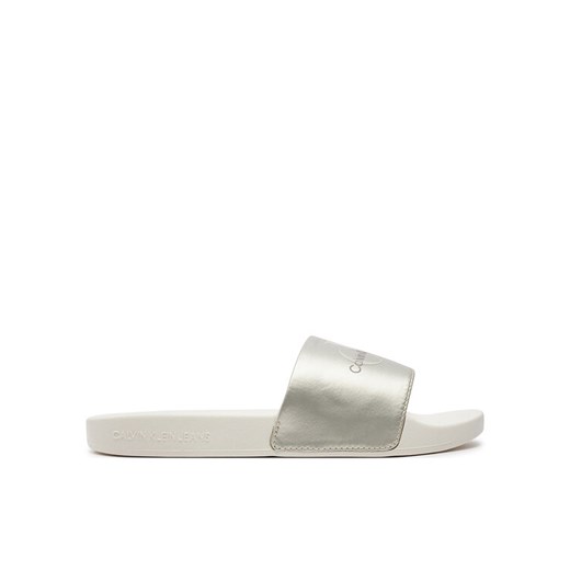 Klapki Calvin Klein Jeans Slide Ny Pearl YW0YW01243 Niebieski ze sklepu eobuwie.pl w kategorii Klapki damskie - zdjęcie 182084168