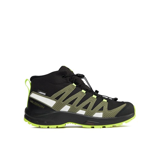 Trekkingi Salomon Xa Pro V8 Mid Climasalomon™ Waterproof L47289400 Czarny ze sklepu eobuwie.pl w kategorii Buty trekkingowe dziecięce - zdjęcie 182084178