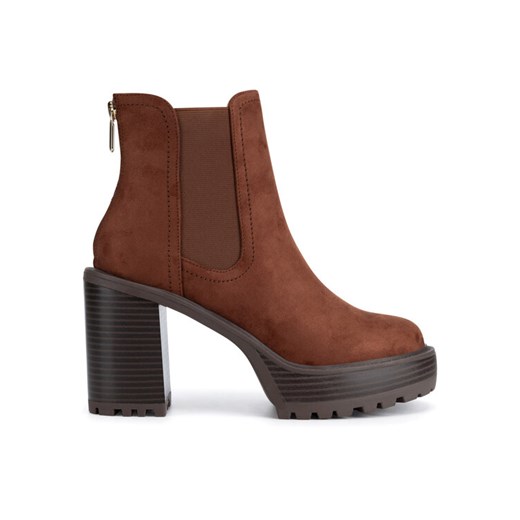 Botki Nine West WFA3374-1 Brązowy ze sklepu eobuwie.pl w kategorii Botki - zdjęcie 182084408