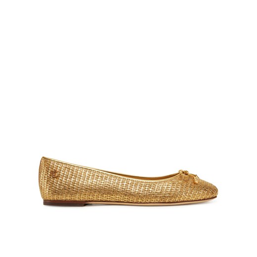 Baleriny LAUREN RALPH LAUREN 802956767001 Złoty ze sklepu eobuwie.pl w kategorii Balerinki - zdjęcie 182084547