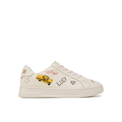 Sneakersy Coach CAQ45 Écru ze sklepu eobuwie.pl w kategorii Buty sportowe damskie - zdjęcie 182084678