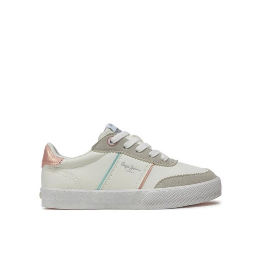 Sneakersy Pepe Jeans Kenton Origin G PGS30602 Biały ze sklepu eobuwie.pl w kategorii Buty sportowe dziecięce - zdjęcie 182084719