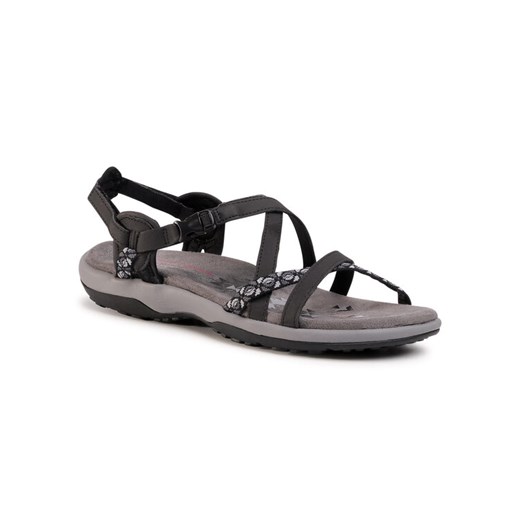 Sandały Skechers Reggae Slim 40955/BLK Czarny ze sklepu eobuwie.pl w kategorii Sandały damskie - zdjęcie 182085296
