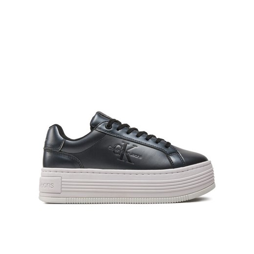 Sneakersy Calvin Klein Jeans Bold Platf Low Lace Lth Ml Mtl YW0YW01464 Czarny ze sklepu eobuwie.pl w kategorii Buty sportowe damskie - zdjęcie 182085916